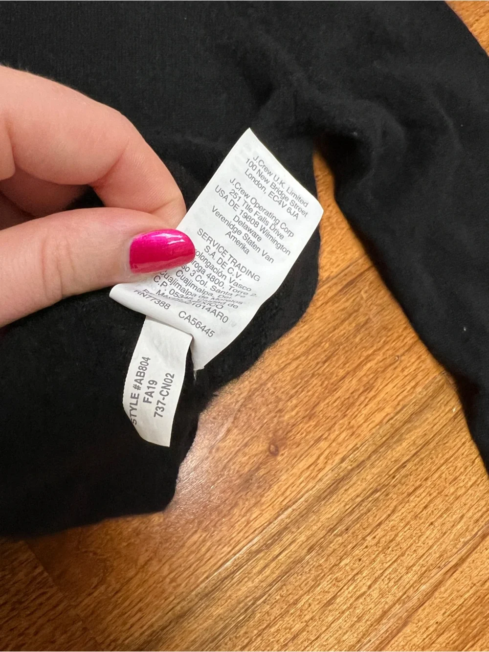 J Crew cashmere Black Sweater with Cream Heart Motif